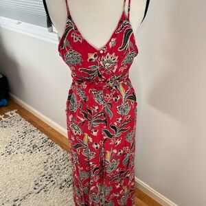 Floral Red Maxi Dress